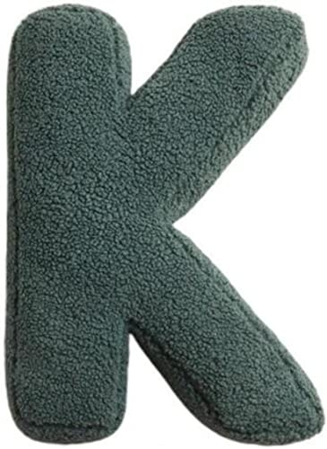 Fouriding Plüsch Buchstaben Kissen Englisch Alphabet Niedlich Wurf Kissen Zimmer Couch Dekorative Kissen für Kinderzimmer Sofa Bett Boden Auto Dekorative (K)