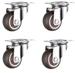 1 Zoll flacher Boden Gummi TPR Universalrad Stummschaltung Spielzeugregal Einkaufsbox Material Möbelrolle klein 4 Stück(Color:Conventional Base)