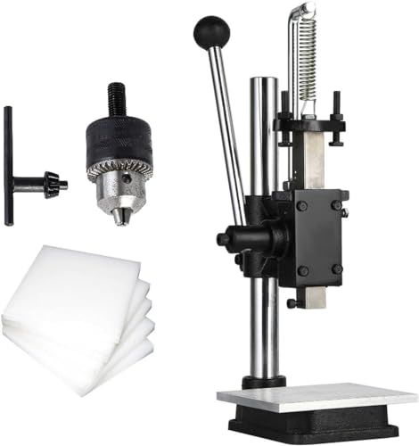 Punzonatrice regolabile - Pressa manuale idraulica per pelle, plastica, legno, alluminio - Pressa manuale per pergolato con mandrino e quadrante