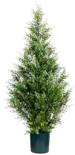 Leflos Albero di cedro artificiale, finto Cipresso di 90 cm, albero di cipresso artificiale per soggiorno, ufficio, festival e feste