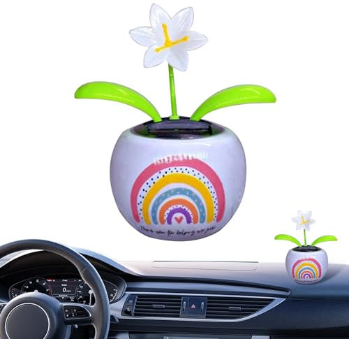 Figura oscillante a forma di fiore, a energia solare, per danza, a energia solare, per cruscotto