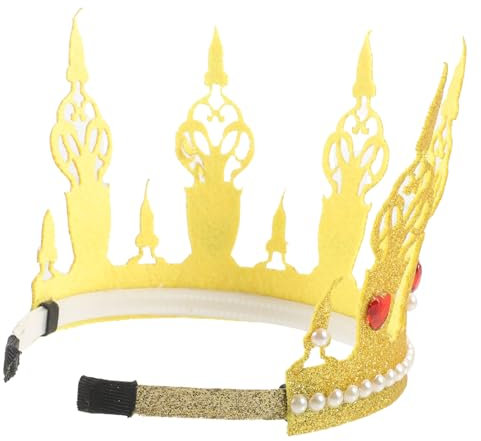 VICASKY Niedliches Kronen-stirnband Für Geburtstagspartys Für Kleinkinder Goldene Krone Baby-kopfbedeckung Robustes Und Elegantes Design Für Jungen Und Mädchen