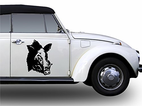 2x Keiler Aufkleber Keileraufkleber Wildschwein Auto Eber Jagd Jäger Autoaufkleber Farbwahl 2x 40cmx30cm Schwein