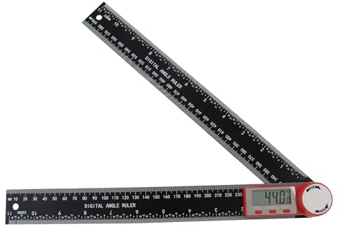 Smgda Digital Angle Finder, 300mm/11Inch Digital Inclinometer Protractor, Internal & External Woodwork Angle Detector, Angle Measurement Tool for Measuring/Woodworking/Construction (300mm)