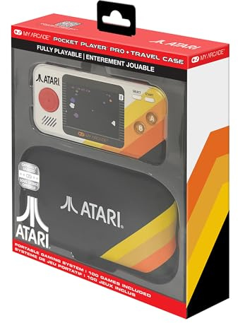 My Arcade DGUNL-7146 Atari Pocket Player Pro - Sistema de Juego portátil con Estuche de Transporte