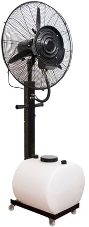 Ventilatore a piantana con nebulizzatore d'acqua, ventilatore nebulizzatore portatile, ventilatore nebulizzatore esterno, ventilatori da esterno a 3 velocità, oscillazione a 120°, ventilatore industr