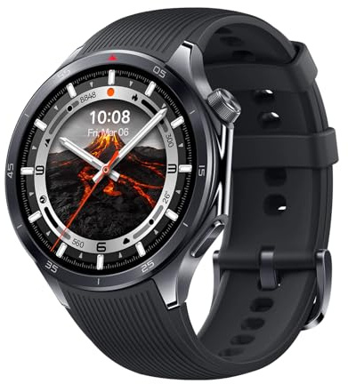 OPPO Watch X2 Smartwatch, Display LTPO AMOLED da 1,5 pollici, oltre 100 modalità di allenamento,controllo sanitario da 60 secondi, GPS,Google Pay,test MIL-STD-810H,autonomia di 5 giorni - Lava Black