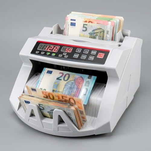 Conta Banconote Professionale Con Display LED E Rilevatore Banconote False UV/MG 1000 Banconote Al Min Display Esterno Remoto Contatore Banconote per Negozi Uffici Banche Ristoranti