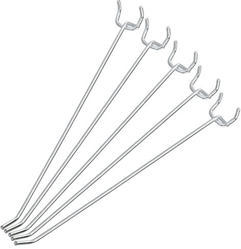 Neiko 53104A 8” Pegboard Hook Organizer Kit, 50 Pack, Hanging Hooks Set for Garage Organization, Great for Wall Hanging and Shelving, Tool Storage, Craft Organizing
