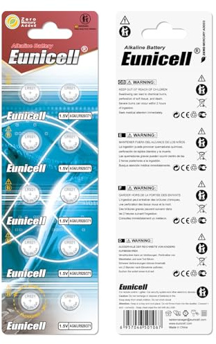 AG6 Alkaline Knopfzellen (G6 / LR69 / LR921 / SR921W / 370 / 371), 10 Stück