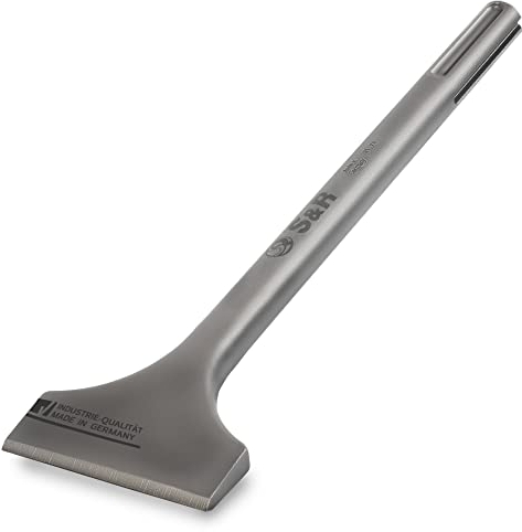 S&R Scalpello SDS MAX Largo a Spatola Punta sds max Ceramica Piastrelle Muratura. Made in Germany - Qualità Industriale (300 x 80 mm)