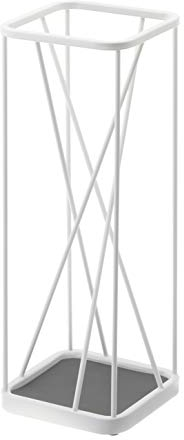 Yamazaki 2807 NINE SQUARE Schirmständer, weiß, Stahl, Minimalistisches Design, 17 x 17 x 45,5 cm (LxBxH)