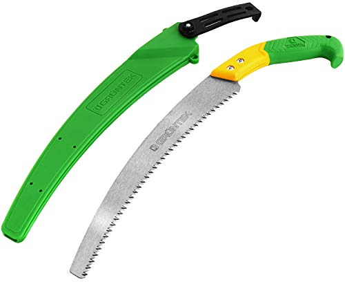 GRÜNTEK Seghetto Potatura Giardino 330mm Sega Manuale per Legno a lama curva e supporto in plastica