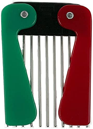 Mytoptrendz® Afro Comb - Metal Teeth Folding Handle For Detangle Hair Styling Lifting Curly Hair