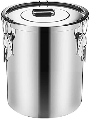 11L-140L Latte Può Con Coperchio Sigillato, Acciaio Inossidabile 304 Secchio Del Latte Brocca D'acqua Secchio Di Vino Ermetico Cisterna Trasporto Latte Barattolo Di Tè Barile Di Petrolio,45x48cm