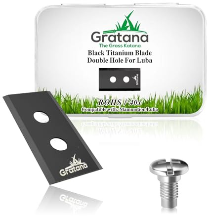 Gratana - Lame de Tondeuse à Gazon robotique (40, pour Luba – Double Trou) pour Tondeuse à Gazon Mammotion Endurance, Compatible avec AWD 5000, 3000, 1000 (5 Ensembles, 40 Lames)
