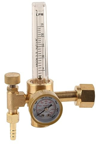 SYH&AQYE Argon Regler, Argon/CO2 Regler Emitter System, Manuelle Einstellung, Schweißgas Durchflussmesser, Druckminderer Mit Manometer für Die Gaskontrolle in Hydrokultur, Wachstumszelt