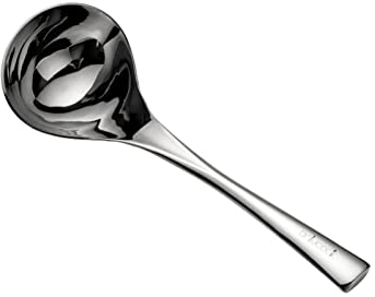 Cucharón de acero Cuchara grande acero inoxidable cuchara grande hogar de mango largo con cucharada anti-escaladera cuchara grande Cuchara para cocinar y servir sopa