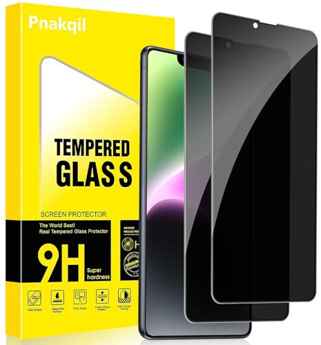 Pnakqil Privacy Pellicola Protettiva per iPhone 14 2 Pezzi,Anti-Spia Vetro Temperato Anti-Spy Protezione Schermo Durezza 9H Senza Bolle Anti-Graffio Antispy Screen Protettivo per iPhone 14