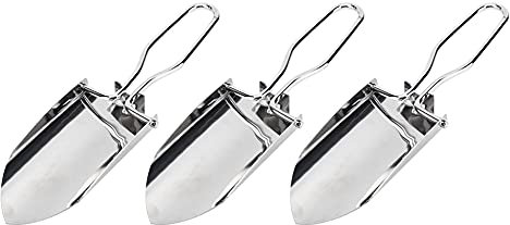 Pala Plegable, 3 Piezas Mini Paleta Plegable de Acero Inoxidable con Bolsa de Nailon Mini Pala portátil para Acampar Paleta Herramienta de jardín Pala de jardín Pala de jardín