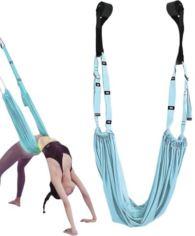 elastica per yoga e fitness, corda da yoga per mal di schiena, altalena, stretching, vita, schiena, gambe, amaca, altalena, stretching, per ginnastica, danza, aereo, yoga, balletto