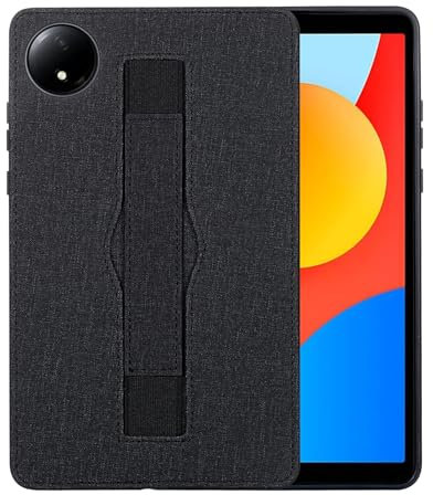 Vakarey per Xiaomi Redmi Pad SE 8.7 Pollici Cover con Cinturino da Polso,Ultrasottile Custodia Tablet per Redmi Pad SE 8.7 4G,Nero