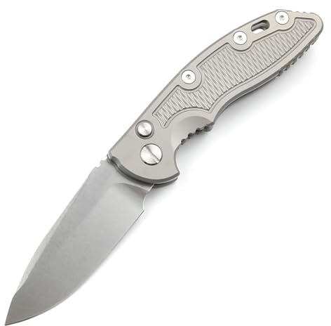 Taschenmesser Fähig Multitool, 8.2 20CV Stahl Klappmesser mit Knopfdruck Button lock, Scharfes Einhandmesser mit Titan-Griff, Outdoor Edc Messer mit Clip, Survival Jagdmesser, für Alltag & Geschenk