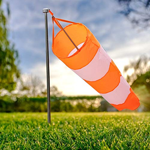 Flughafen- und Windsack, Nylon-Stopp-Sockentasche für die Windmessung Im Freien mit Reflektierendem Gürtelstopper, Wasserdichter Windflügel, 1 Meter, Rot und weiß, Wasserdicht (1