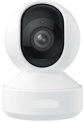 KKENZA Telecamera IP WiFi E1 Series 5MP 2.4G/5G Wireless Baby Monitor for Interni Telecamera di Sicurezza PT Zoom Telecamere di sorveglianza Audio bidirezionali(5MP Indoor Cam White_Pal)