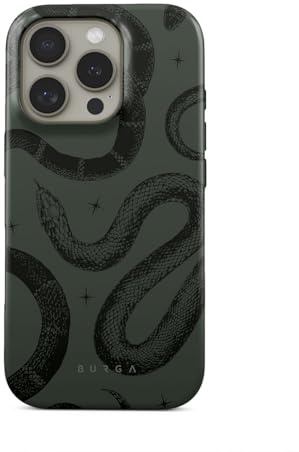 BURGA Handyhülle für iPhone 16 Pro – Unisex Hybrid-Schutzhülle mit stoßdämpfendem TPU & kratzfester Außenschale, erhöhter Displayrand, MagSafe-kompatibel, kabelloses Laden, stylisches Design
