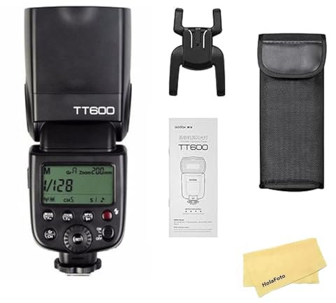 Godox TT600 Flash Inalámbrico 2.4G GN60 Cámara con Disparador Integrado, Tiempo de Recarga de 0.1-2.6s, Compatible con Canon Nikon Pentax Olympas Fujifilm y Otras Cámaras Digitales con Zapata Estándar