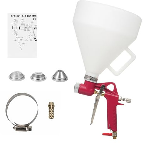 Versatile Texture Paint Spray Machine with Interchangeable Nozzles and 6L Plastic Pot