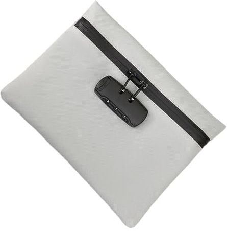 zjhukfmc Pochette Résistante au Vol Portable Imperméable de Rangement,24,5x16cm Sacs Verrouillables Pour Effets Personnels,Sac Sécurisé Pour Effets Personnels,Pour Dortoir Maison École Bureau