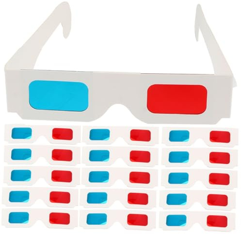 CALLARON Gafas 3d Anaglifas De Papel Rojo Azul, Cartón Desechable Para Películas 3d, Paquete De 60 Unidades, Tamaño Compacto, Aptas Para Todas Las Edades, Uso Casa y Cine