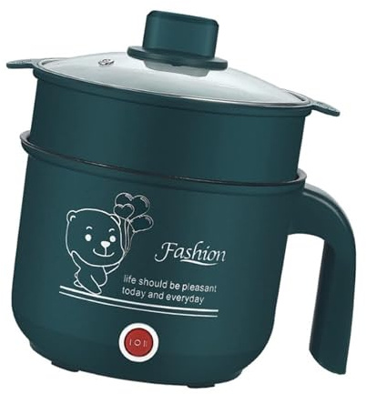 PZJDFDC Olla Arrocera - Arrocera, Olla Arrocera con Vaporera, Mini Olla Arrocera Multifunción De 1,8 L, Mini Olla Multifunción Verde Antiadherente De Una Sola Capa De 220 V