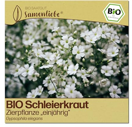 Samenliebe BIO Schleierkraut Samen | Zierpflanze - Schnittblume - samenfestes BIO Saatgut