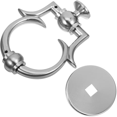 GALPADA Aldaba de Puerta Europea de Aleación de Zinc Cepillada, Llamador Decorativo Resistente para Puerta Principal, Accesorio Metálico para Uso Doméstico y Comercial, Herraje Seguro