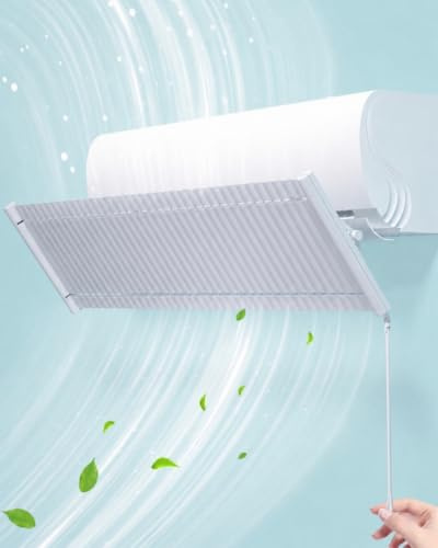 Deflector Aire Acondicionado, Deflector Aire Acondicionado Split de Aluminio y ABS, Ajustable Desviador Aire Acondicionado para Casa/Oficina chochoyah
