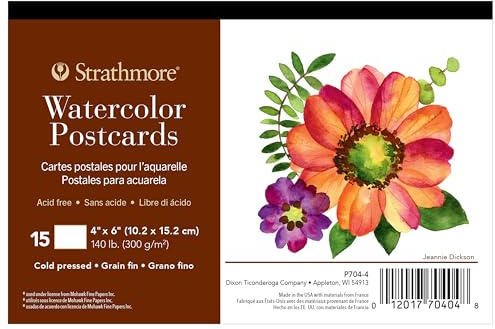 Strathmore Wasserfarben-Postkarten, blanko, 15 Stück (Paket kann variieren) 1er Pack