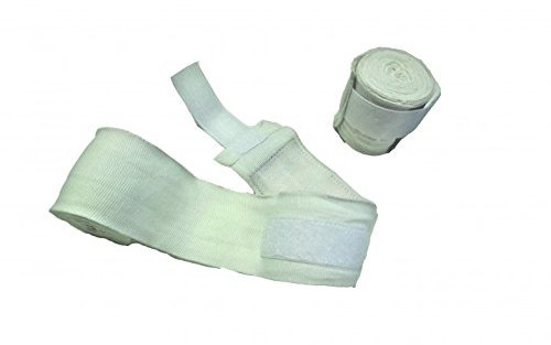 Budodrake Boxbandagen 350 cm, 5-er Pack, Elastisch weiß