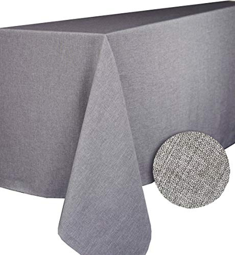 CALITEX Rechteckige Tischdecke, Polyester, grau, 250 x 150 cm