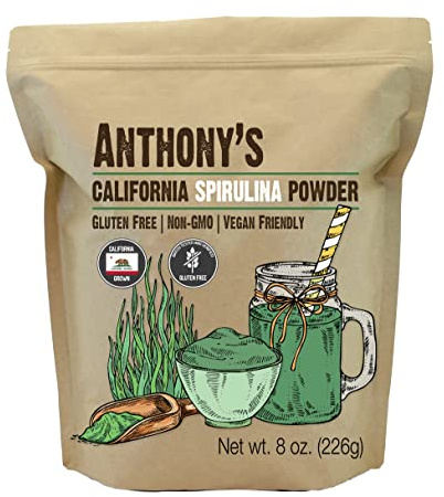 Anthony's California Spirulina Powder, 8 oz, Product of USA, Gluten Free, Non GMO