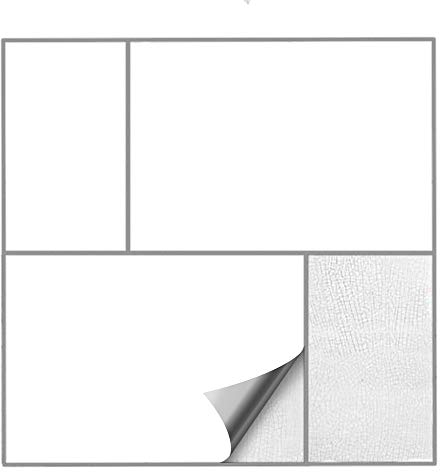 Kiwistar Fliesenaufkleber Weiss 10 Seidenmatt - 30 x 60 cm - 25 Stück - Klebefliesen Fliesenmuster Stickerfliesen Wandfliesen überkleben