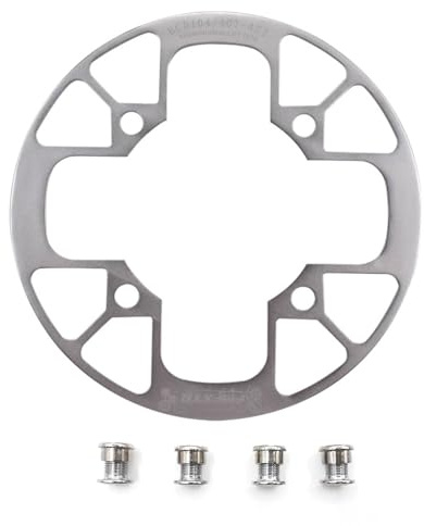 UPANBIKE Montain Bike Chainring Guard 104 BCD aleación de aluminio cadena anillo protector cubierta para 32 ~ 34T 36 ~ 38T 40 ~ 42T Chainring piñones (plata, 32T ~ 34T)