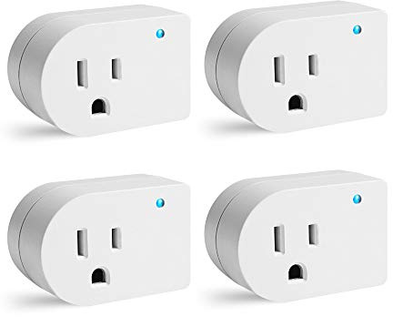 Single Surge Protector Plug, Grounded Outlet Wall Tap Adapter with Indicator Light, 1 Outlet,245J/125V, ETL, White, 4Pack