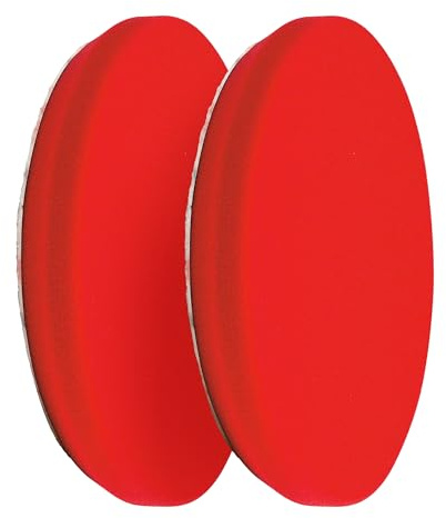 Griot's Garage 6.5” Red Foam Waxing Pads for Car Detailing, Polishing and Buffing Pads for Use with Waxes and Sealants, 10624, Set of 2