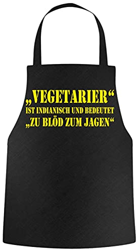 Spaß Kostet Grillschürze Sprüche Vegetarier - zu Blöd zum Jagen