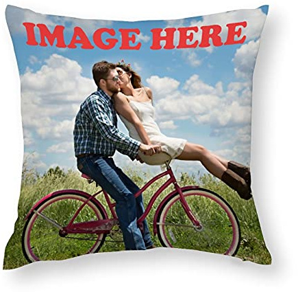 HOSTECCO Funda de cojín personalizada de 50 x 50 cm, con impresión de doble cara, con foto personalizada, funda de almohada propia