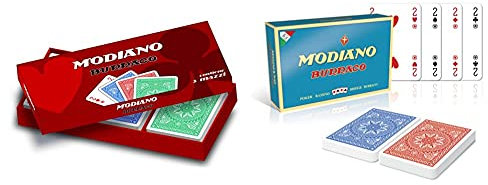 Modiano Burraco, 108 carte, 6 giocatori, Istruzioni e segnapunti inclusi