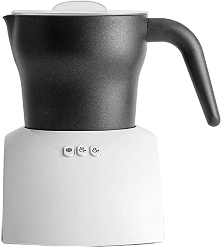 GXBCS Mousseur à Lait Chauffe-Lait Mousseur à Lait Automatique et Machine à Chocolat Chaud Pot à Lait Amovible sans Fil sûr 918(Color:White)